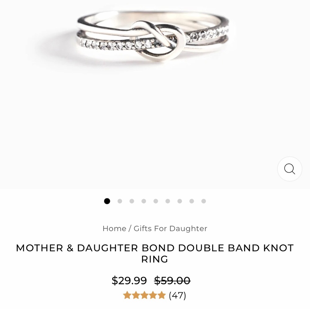 Story Mother/Daughter Knot Ring
